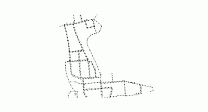 het rioolstelsel zoals in SWMM ingeladen